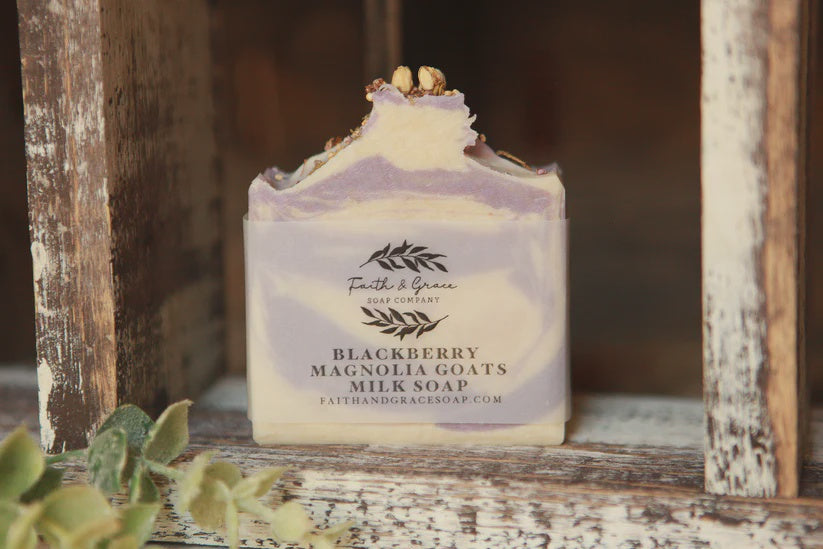 Blackberry Magnolia Goat Milk Artisan Bar Soap