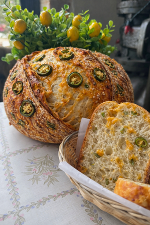 Fresh Baked Bread- Jalapeno & Chedder Sourdough