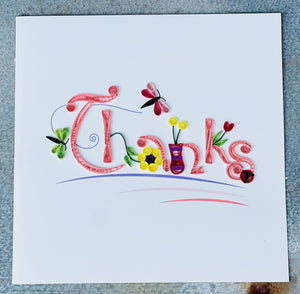 Thanks Quilling Card