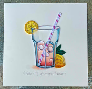 Pink Lemonade Quilling Card