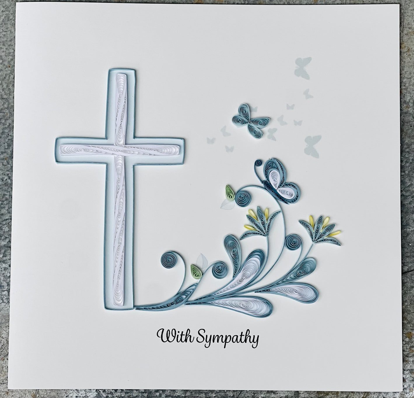 Sympathy Cross Quilling Card