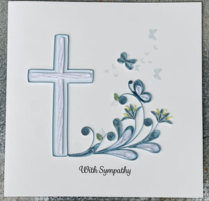 Sympathy Cross Quilling Card