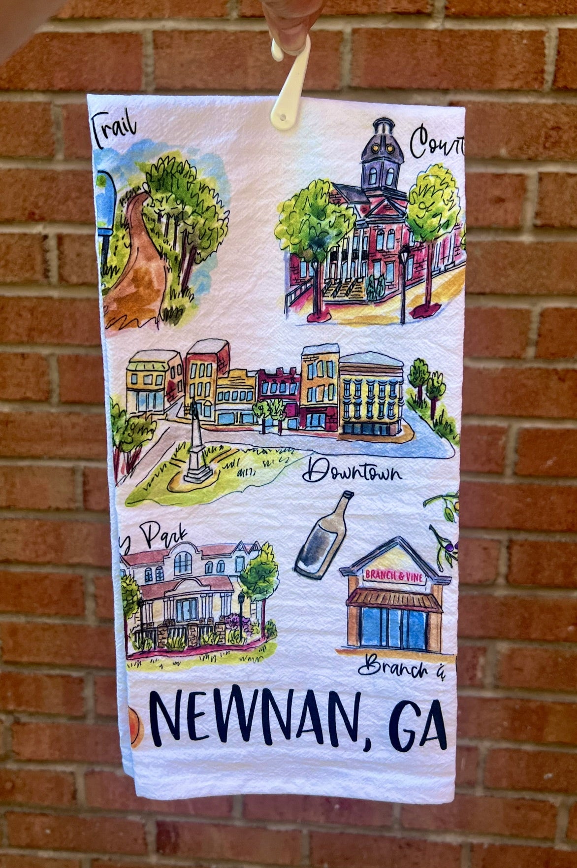 Newnan Designer Towel - City Scene