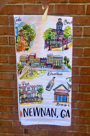 Newnan Designer Towel - City Scene