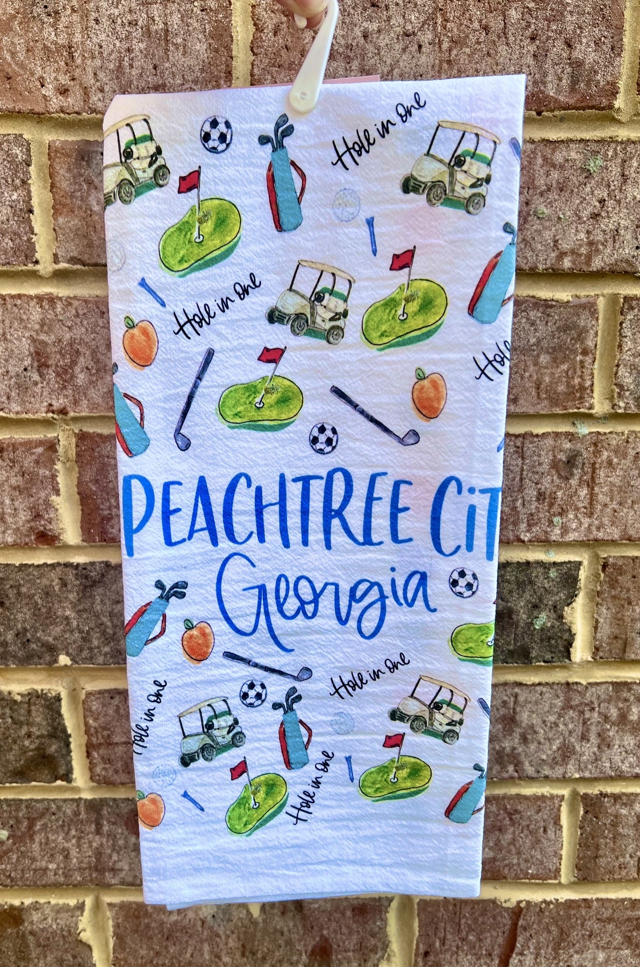 Peachtree City Designer Towel - Golf Carts