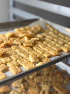 Fresh Baked Organic Sourdough Crackers Cayanne