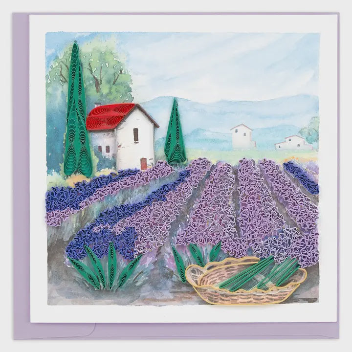 Lavender Fields Quilling Card