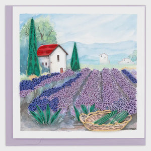 Lavender Fields Quilling Card