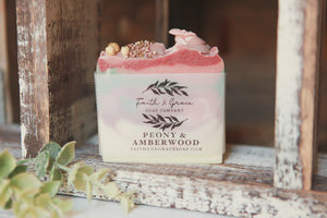 Peony & Amberwood Bar Soap
