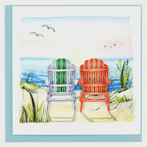 Beach Adirondack Chairs Quilling Card