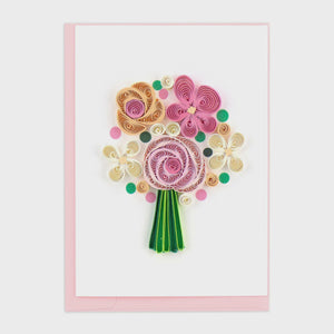 Flower Bouquet Quilling Card Enclosure