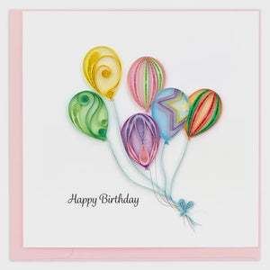 Colorful Balloon Birthday Quilling Card