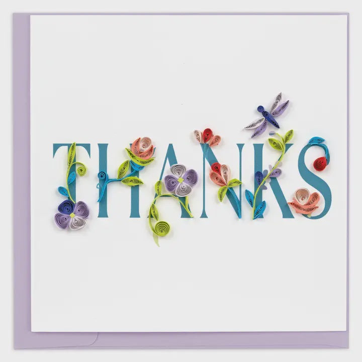 Garden Thanks Quilling Card