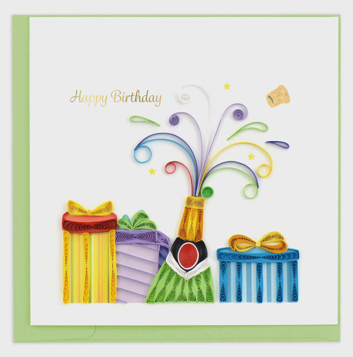 Birthday Champagne Quilling Card