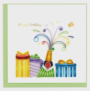 Birthday Champagne Quilling Card