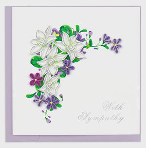 Flower Sympathy Quilling Card