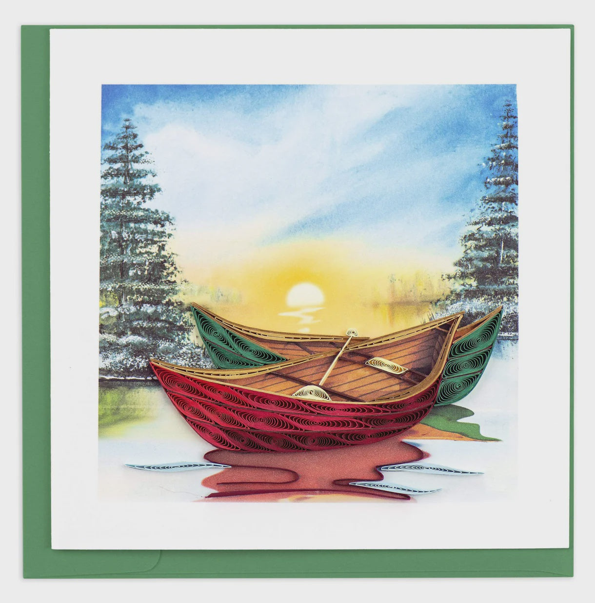 River Canoes Quilling Card