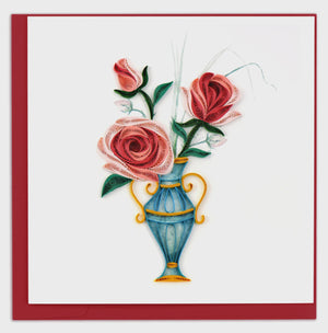 Victorian Rose Bouquet Quilling Card