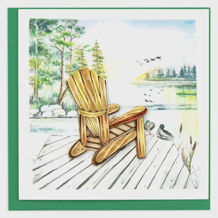 Adirondack Lake Quilling Card