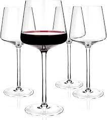 Luxbe - Wine Crystal Glasses Set of 4/6, 20.5oz Large Tall: Set of 4