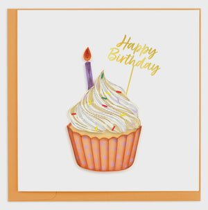 Polka Dot Cupcake Quilling Card