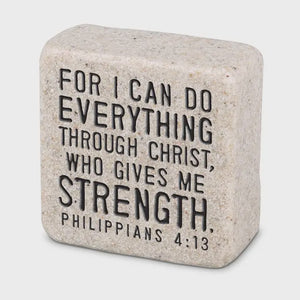 Everything Through Christ Scripture Stone