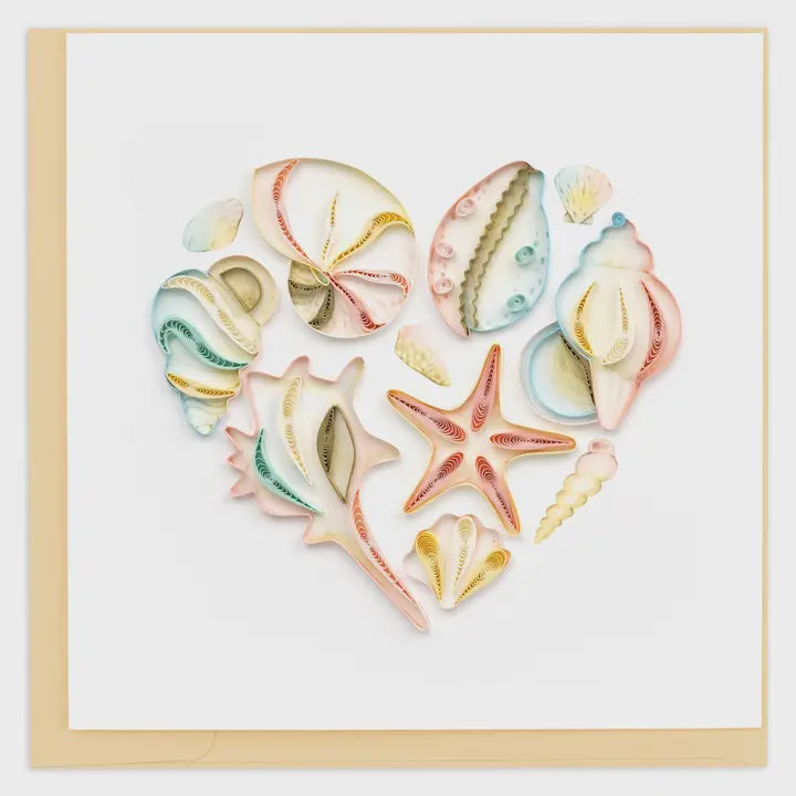 Seashell Heart Quilling Card