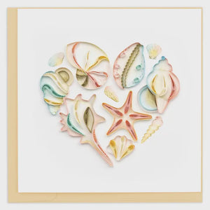 Seashell Heart Quilling Card