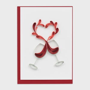 Toast To Love Quilling Card Enclosure