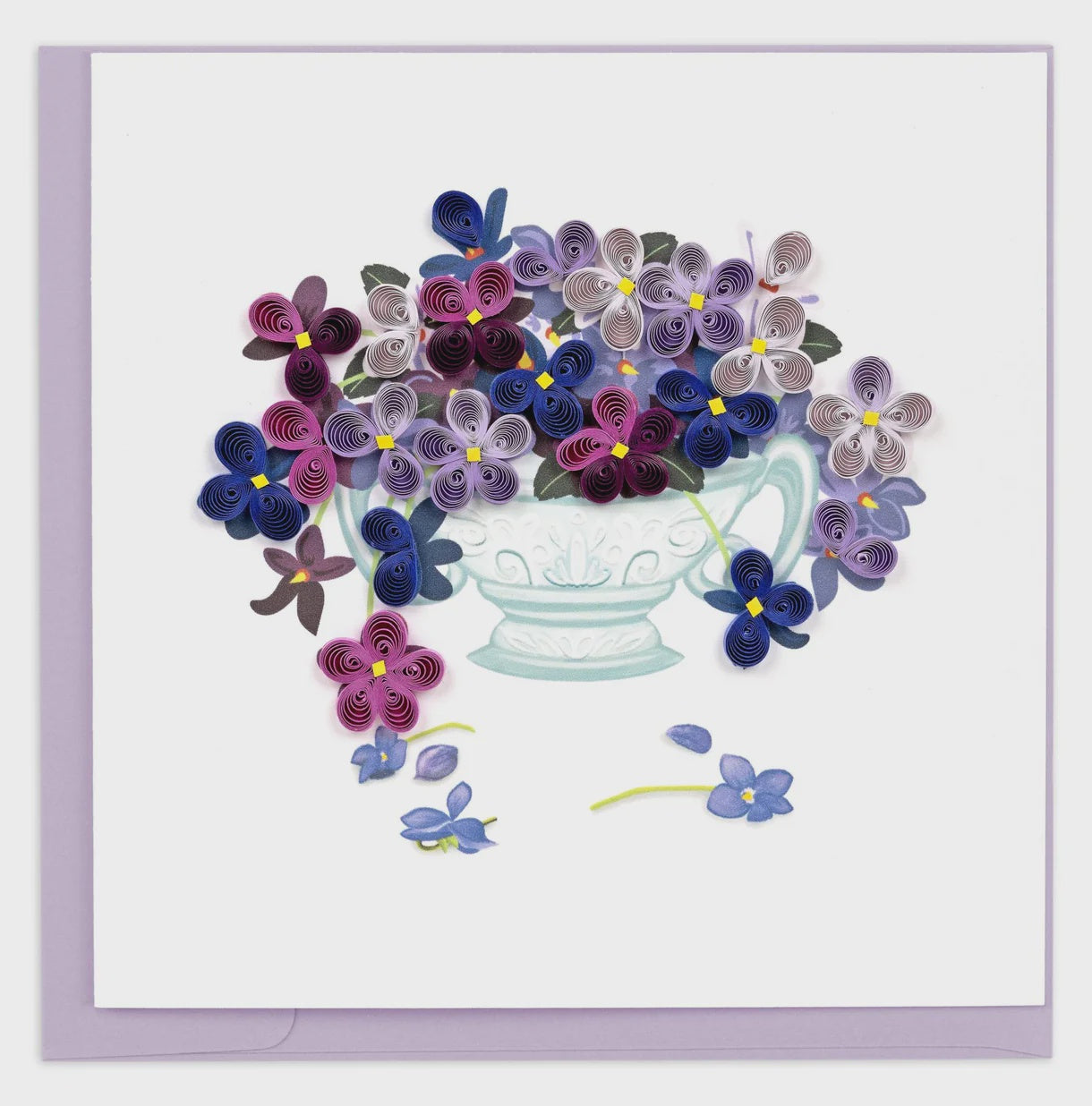 Violet Bouquet Quilling Card