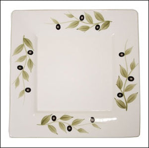 Plate Olives Square 8"