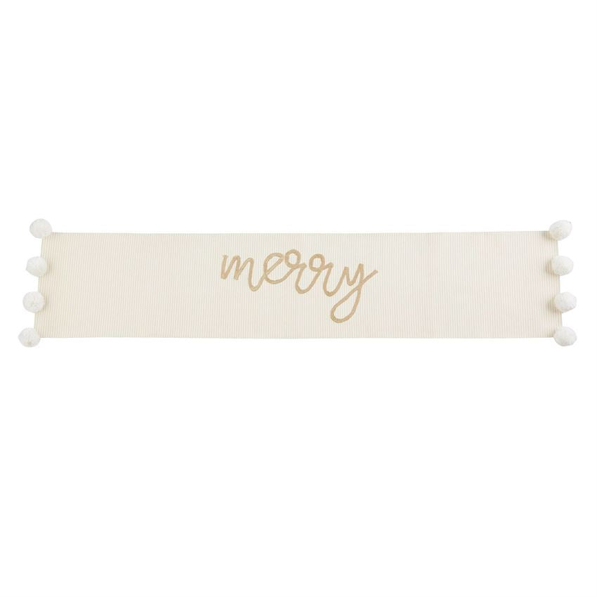 GOLD MERRY TABLE RUNNER