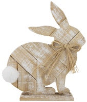 Lilly Belle White Wood Bunny