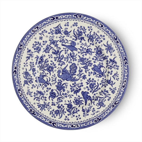 Blue Regal Peacock Plate - Large 10"