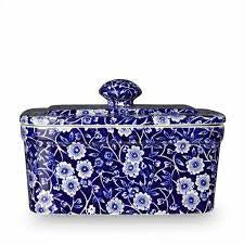 Blue Calico Butter Dish 1 lb
