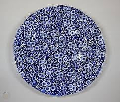 Blue Calico Plate - Medium 8.5