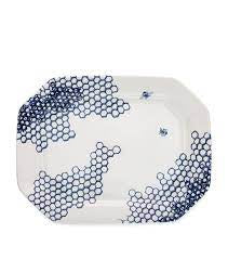 Blue Pollen Large Rectangular Platter - 34cm/13.5"