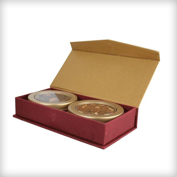 Tea Gift Box Paper 2 Tin Filled