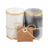Electroplate Marble Salt & Pepper Set