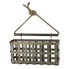 Galvanized Lattice Wall Basket