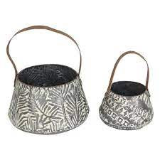Set of 2 White washed Langford Baskets